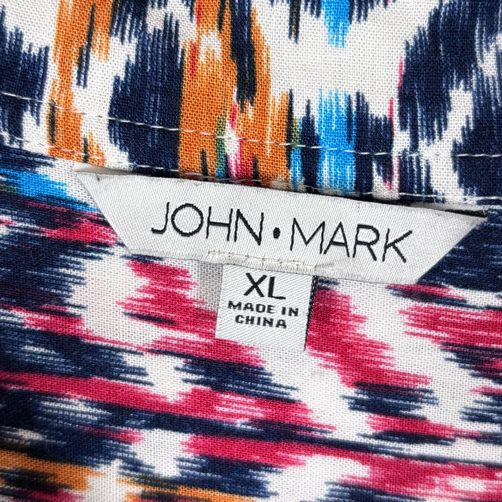 John Mark Ikat‎ Wire Collar Tunic XL Artsy - Picture 7 of 11